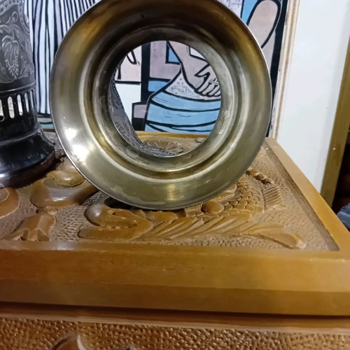 Soviet Union glass holders used, pair