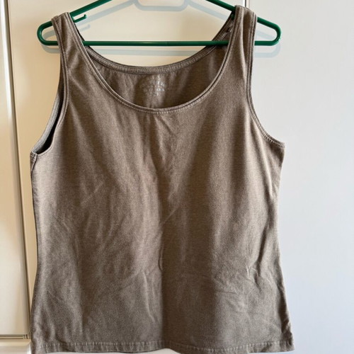 Janina sleeveless women's top used, size 46, grayish brown