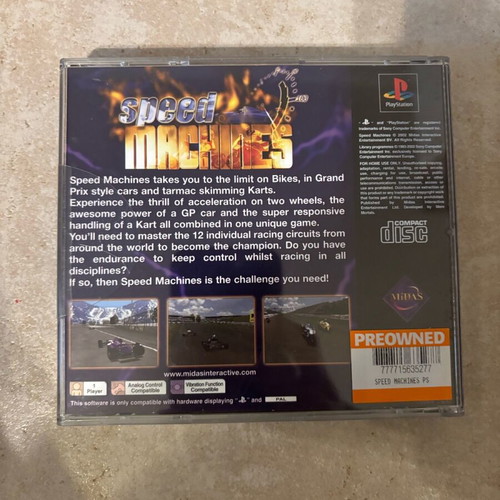 Speed Machines PlayStation 1 English used, complete