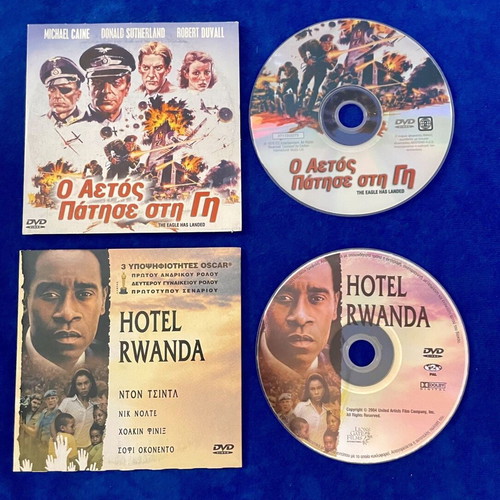DVD classic movies used, 4 with Greek subtitles
