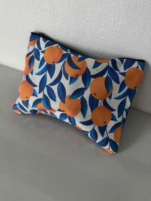 Toiletry bag new blue and orange