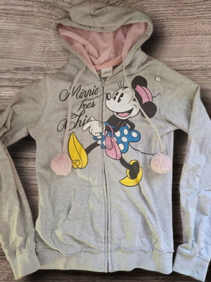 Disney jacket with Minnie like new, gray and pink, size S