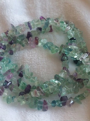 Fluorite strand for necklace or bracelet new, natural stones