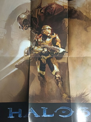 Halo 3 Master Chief Arbiter Poster 14''x14'' like new