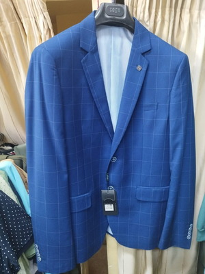 Sogo Blue Checkered Men's Jacket like new