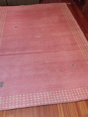 Indo Gabbeh Handmade Wool Rug like new, apricot 237x164 cm