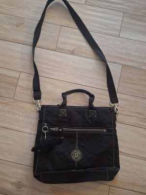 Kipling black crossbody shoulder bag with monkey keychain