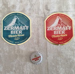Καπάκι και ετικέτες Ζυθοποιία Zermatt Bier Ελβετίας καινούργιο