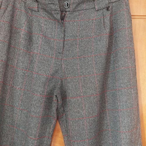 ALE checked pants like new, gray with red, size XL