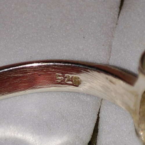 925 Silver Ring new with red garnet, size 19