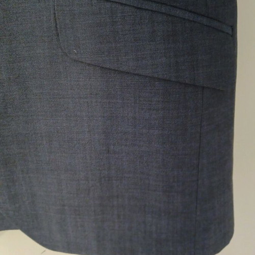 Bespoke Suit 100% English Moher like new, blue-gray
