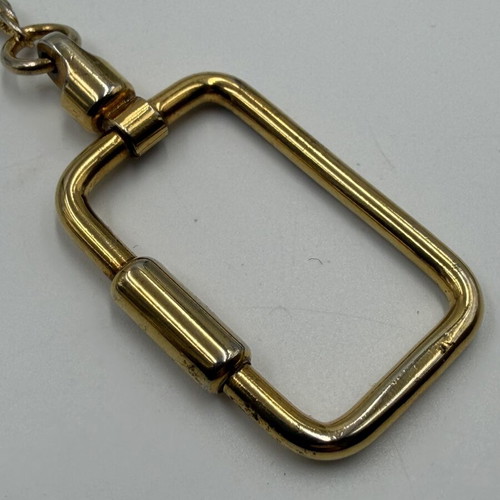 Ferragamo vintage gold-plated chain keychain used
