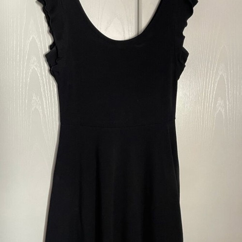 Elastic mini dress black A-line like new