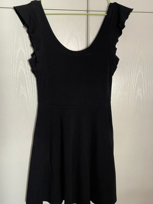 Elastic mini dress black A-line like new
