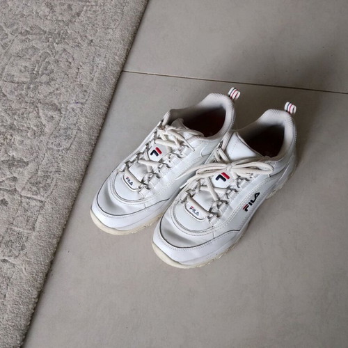 Fila women's athletic shoes used, white, size 38