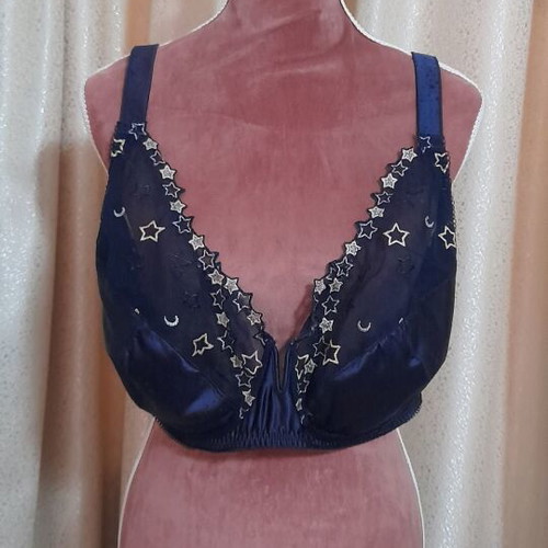 Marks & Spencer Boutique σουτιέν σκούρο μπλε με ασημένια κεντήματα αστεριών, μέγεθος EUR 90K