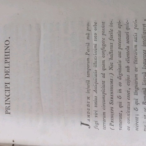 Antique book from 1785 used, written in Latin