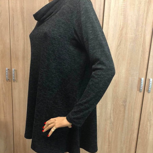 Blousedress size L like new, black and grey