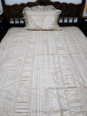 Κλασικό σετ νυφικό κουβερλί με μία μαξιλαροθήκη like new