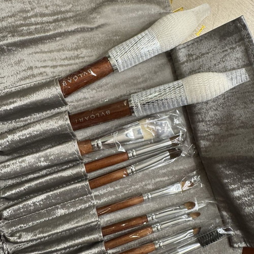 Bvlgari makeup brushes set of 10 with natural hair, new