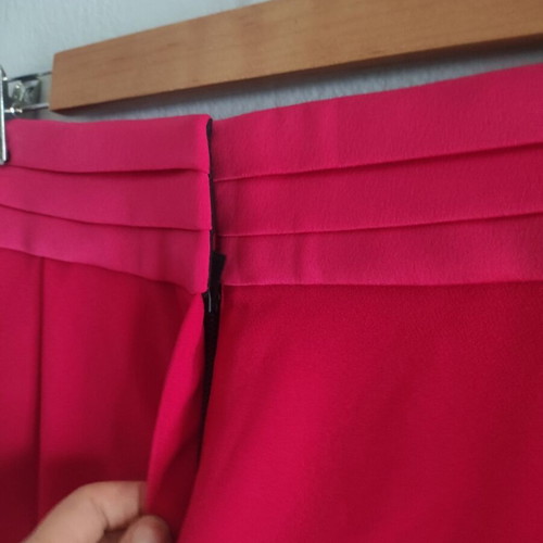 The Kooples elegant hot pink shorts with black velvet details like new, size M