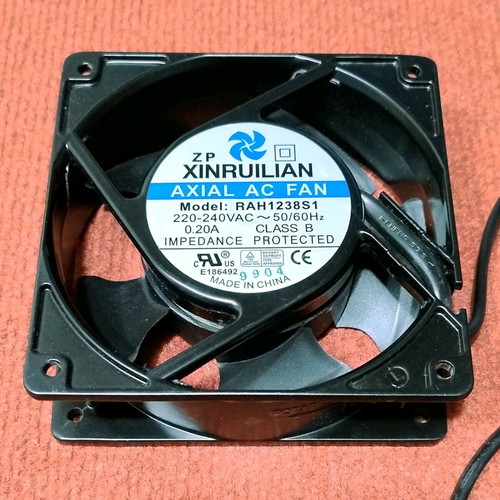 120mm 220V Fan with Long Power Cable Like New