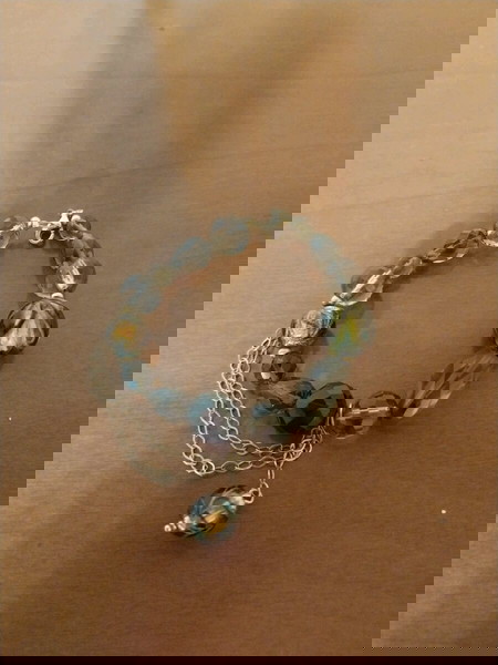 Flash Sale !!! Βραχιόλι με χρυσά αλυσιδάκια ,smokey topaz και λαμπραντορίτη , χειροποίητο.