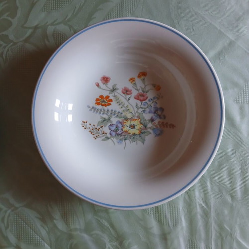 JUNG ceramic plates set used, pack of 12, Blooming series