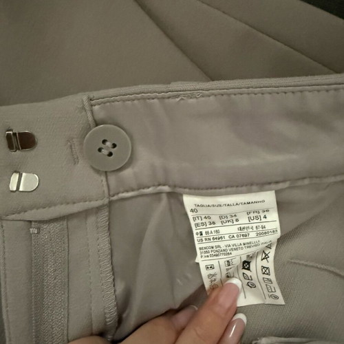 Benetton pants gray straight fit like new, size XS
