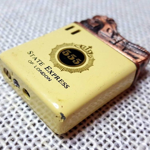 555 State Express of London vintage lighter used with damage