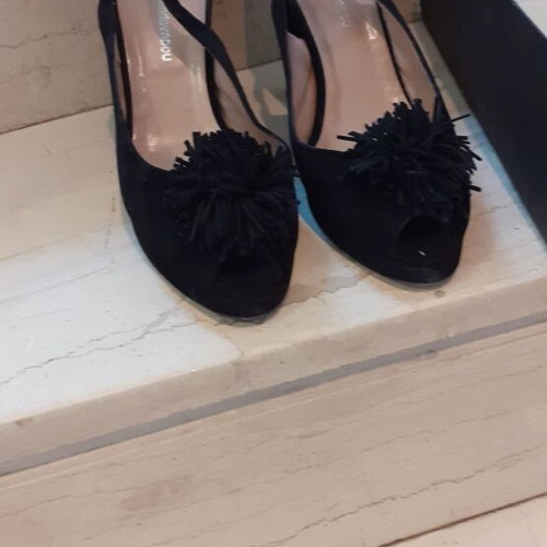 Kalogirou suede sandals used, size 39, black