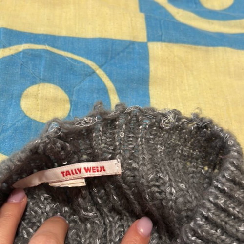 Tally Weill women's grey hat with silver sequins small like new