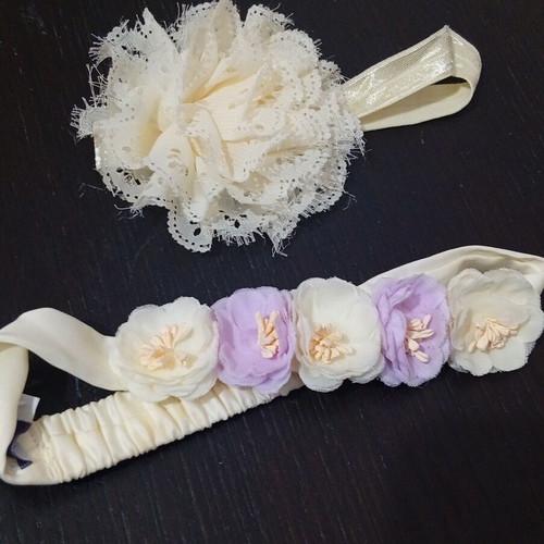 Set of 7 baby headbands, various designs, Mayoral and Orchestra