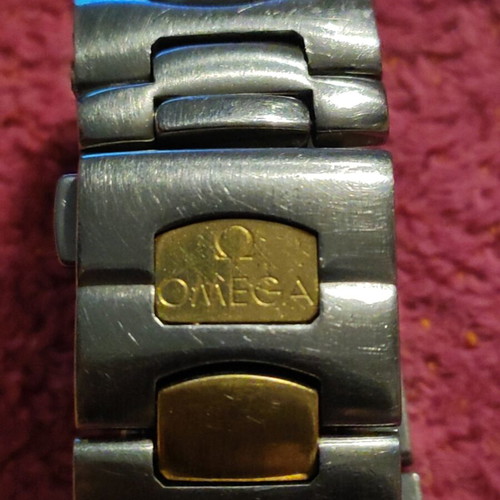 Omega Seamaster Polaris watch used with 18k gold fillings, quartz 1420