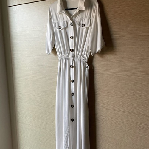Semize dress ecru cool fabric like new