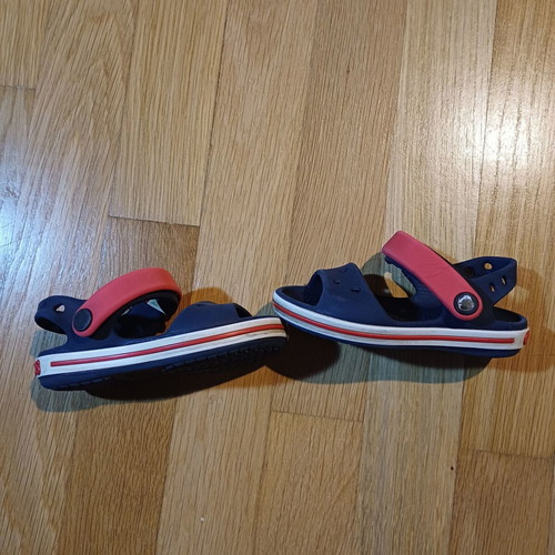 Crocs sandals used, size 23-24, blue and red