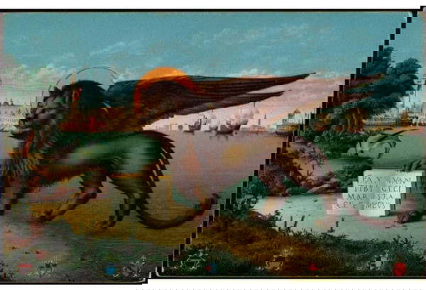 Κάρτ Ποστάλ λιοντάρι της Βενετίας 1911.