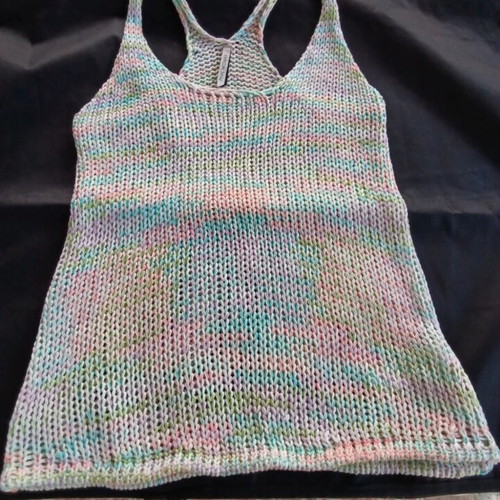 Pink Woman knitted viscose polyester top size S like new, multicolor