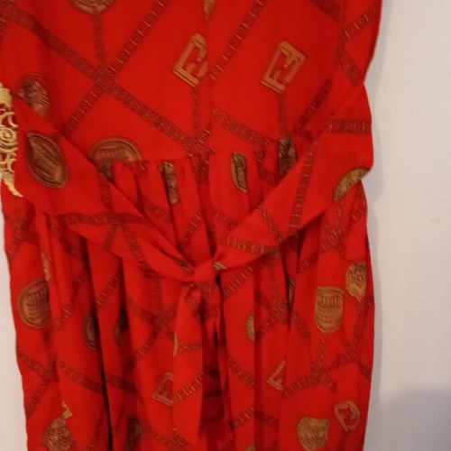 Red dress size M with gold detail, like new