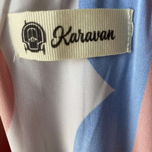 Karavan long dress, blue and red