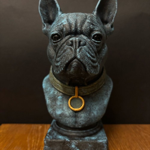 French Bulldog statue new, medium size 16 cm, hand painted