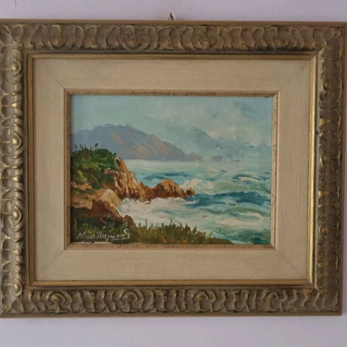 Oil painting 40x35 cm used, Lefkada theme