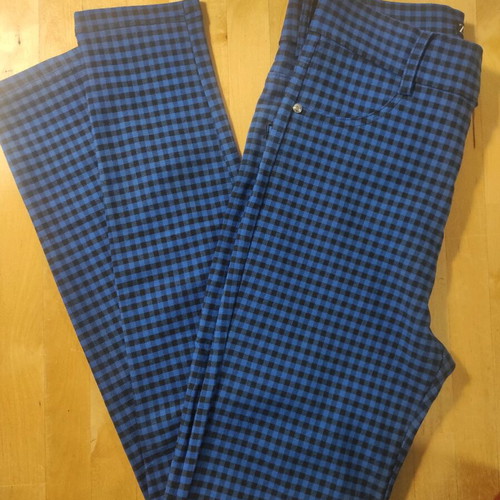 Zara checked pants small like new, black and blue