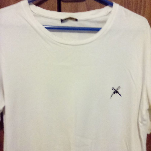 Vagrancy white t-shirt used, size L