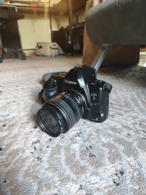 Canon EOS3 film camera used