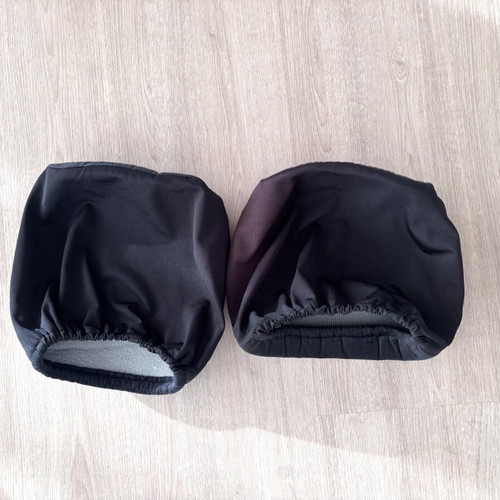 Mini Cooper front seat covers used, black and white checkered with Union Jack