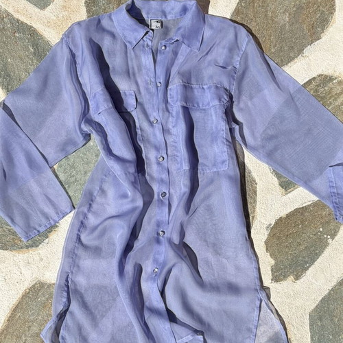 Film Sportswear Vintage 90s Chiffon Sheer Shirt Dress One Size like new