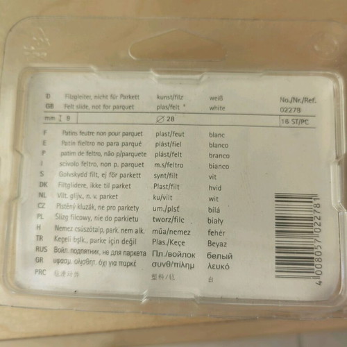 Felt pads for chairs pack of 16 pieces