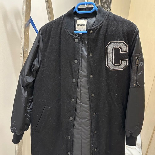 Converse jacket small black long like new
