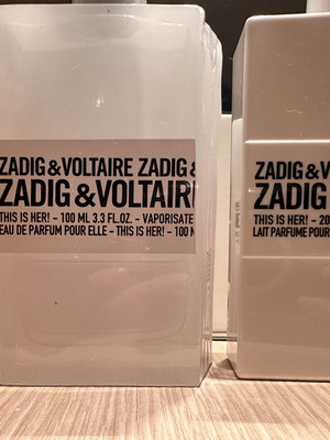 Zadig & Voltaire Eau de Parfum and Body Cream set used